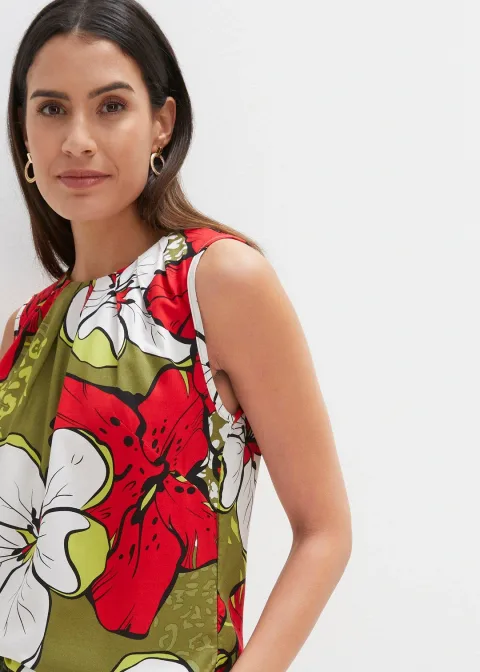 Blouse sans manches en viscose