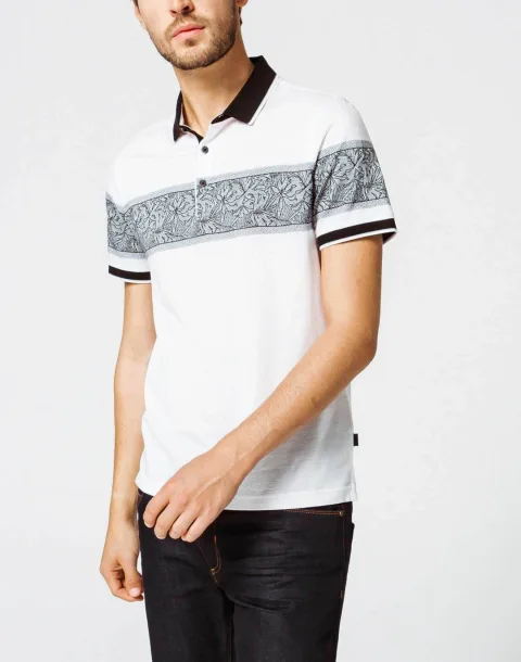 IZAC - Polo Blanc Floral