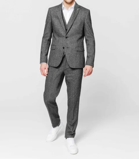 IZAC - Veste tweed anthracite