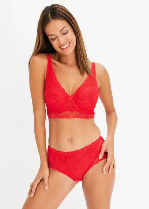 Soutien-gorge minimiseur à armatures en dentelle ornée de sequins discrets