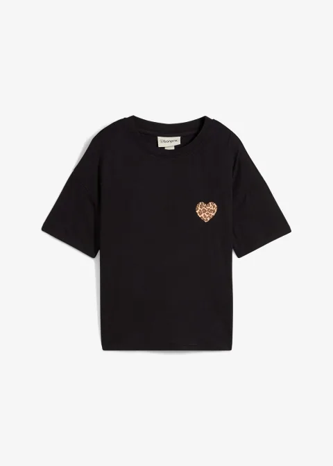 T-shirt raccourci à épaules descendues