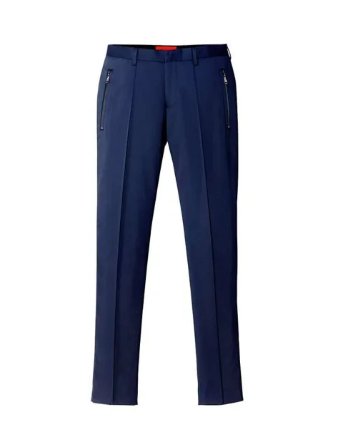 IZAC - PANTALON À PINCES BLEU MARINE
