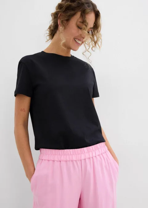 Pantalon large et doux en viscose mélangée