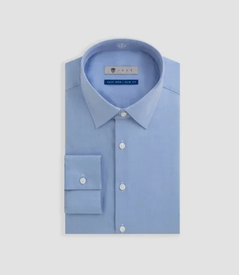 IZAC - Chemise easy iron bleu ''Benson''