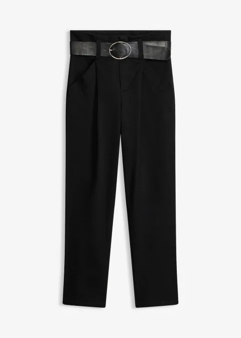 Pantalon à pinces en coton extensible