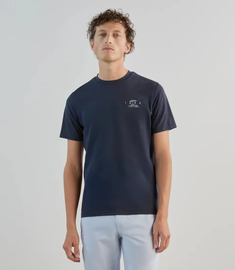 IZAC - T-shirt col rond marine