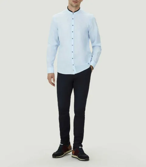IZAC - Chemise casual col mao ''Marc''