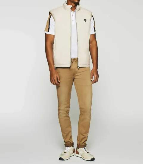 IZAC - Doudoune sans manches réversible beige clair et beige foncé RENAN