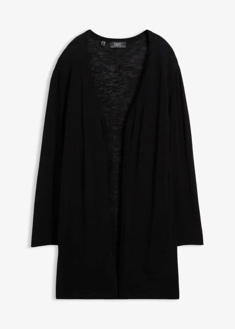 Gilet long en maille, ouvert