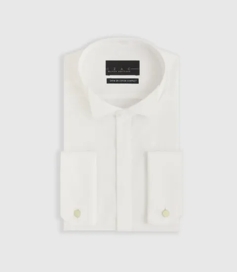 IZAC - Chemise cérémonie en satin écru METAPHOR