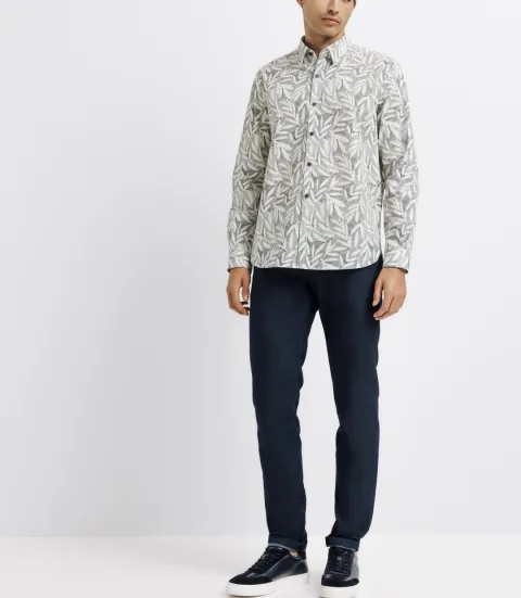 IZAC - Chemise casual imprimée écrue