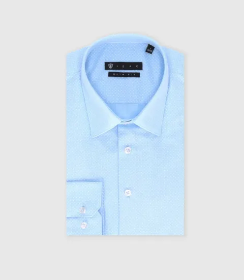 IZAC - Chemise ville imprimé bleu ciel ''Tifast002''