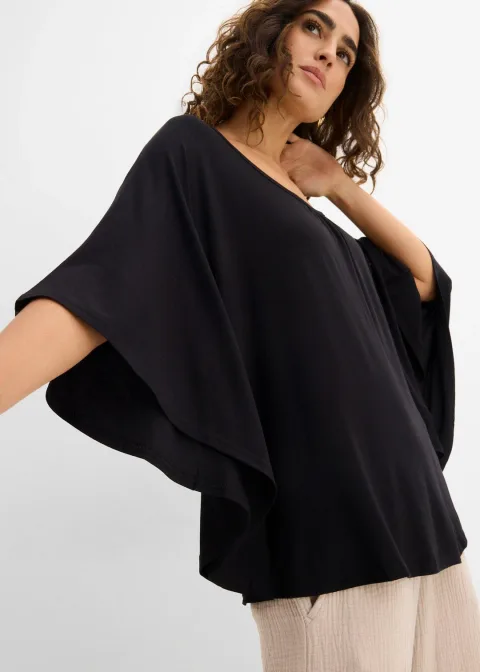 T-shirt en viscose à manches chauve-souris