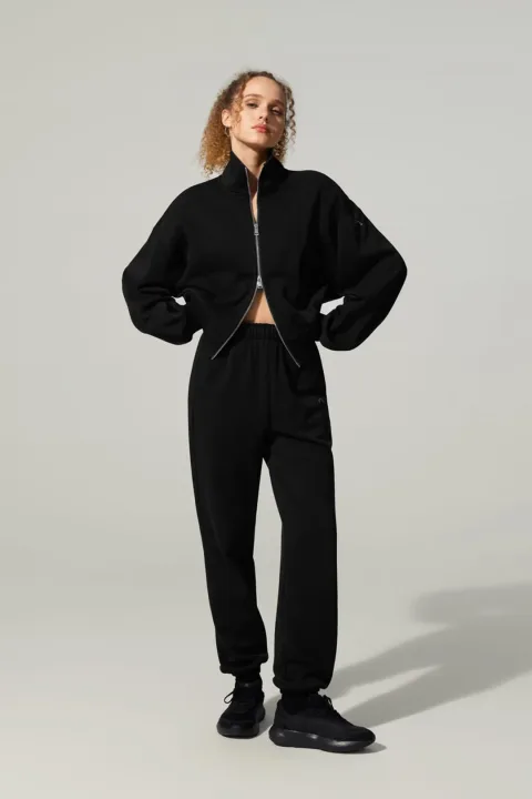 LILYSILK Veste Zippée Heirloom '89 Noir XS - SILKERRY Respirante et Élégante, Col Montant, Fermeture Bidirectionnelle