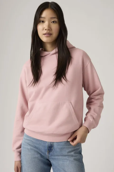 Levi's Sweat À Capuche Heritage - Femme - Rose / H225 Garment Dye Zephyr - 2XS