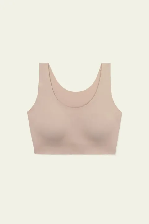 LILYSILK Brassiere En Soie Abricot Clair Pas De Boucles Arrière Inconfortables Taille Unique Convenant À La Plupart Léger Et Doux taille unique