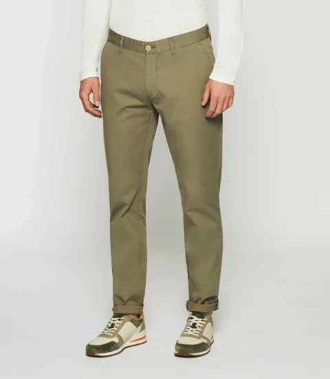 IZAC - Pantalon slim à imprimé kaki PEPS