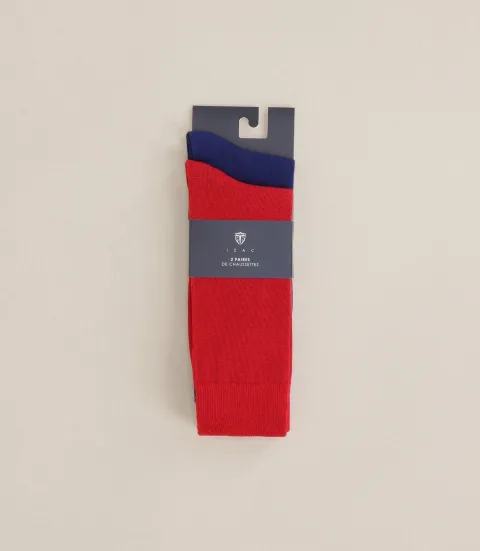 IZAC - Pack de 2 chaussettes rouge