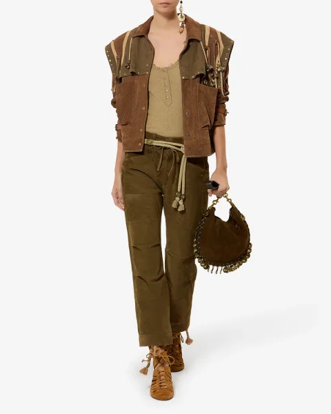 Veste En Cuir Kayae - Femme - Bronze - Taille 38