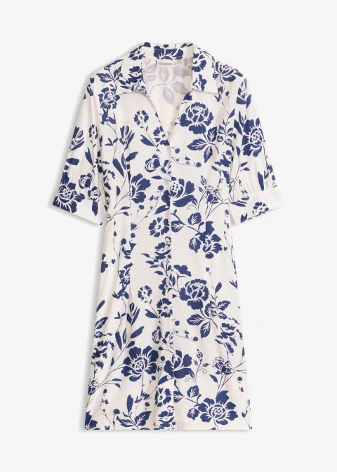 Robe-chemise en viscose fluide