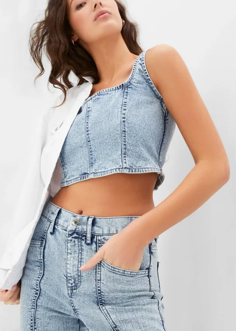 Jean évasé taille haute
