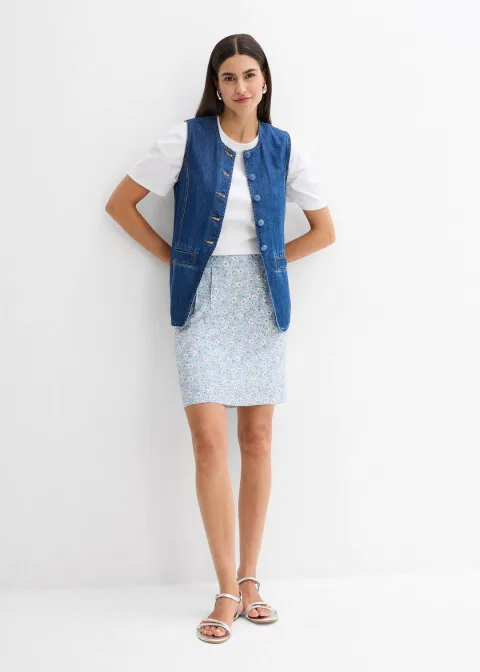 Mini-jupe en viscose fluide