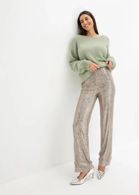 Pantalon en jersey à sequins