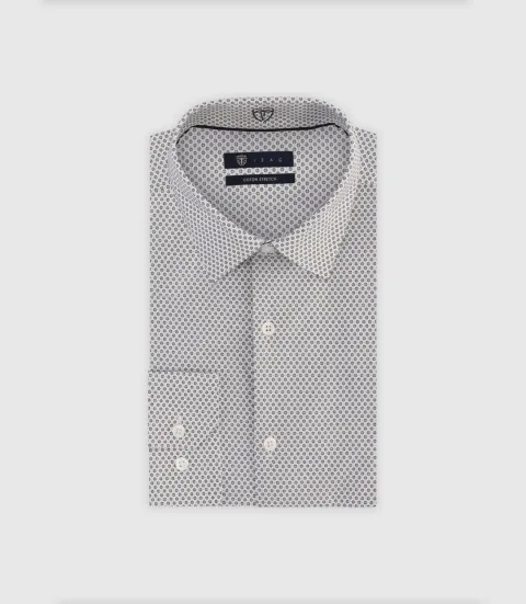 IZAC - Chemise à micro motifs noire