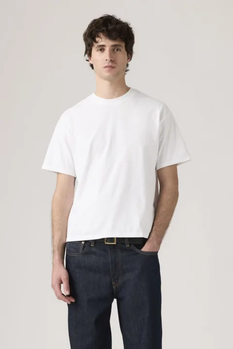 Levi's T Shirt Boxy - Homme - Blanc / Bright White - 2XL