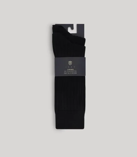 IZAC - Pack de chaussettes côtelées noires