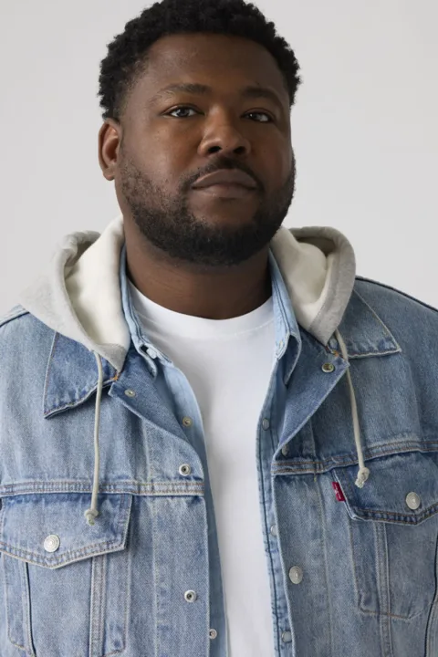 Levi's Veste Trucker Hybrid Hoodie (grandes Tailles) - Homme - Bleu / Candy Man - 5XL
