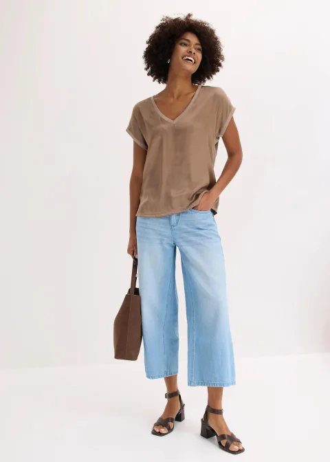 T-shirt en viscose mélangée