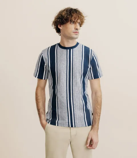 IZAC - T-shirt manches courtes rayé marine