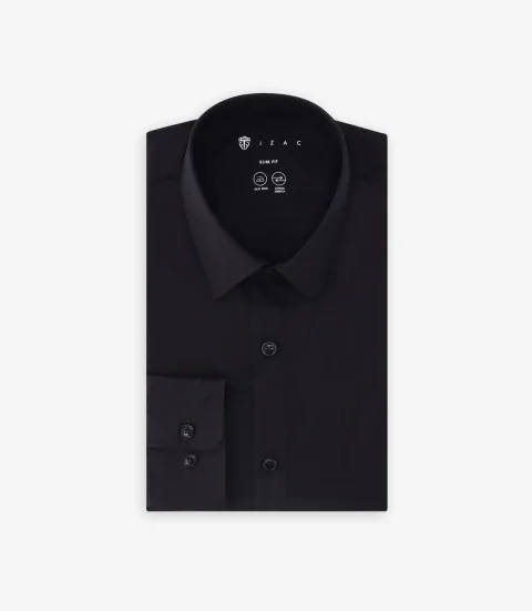 IZAC - Chemise ville en coton noir
