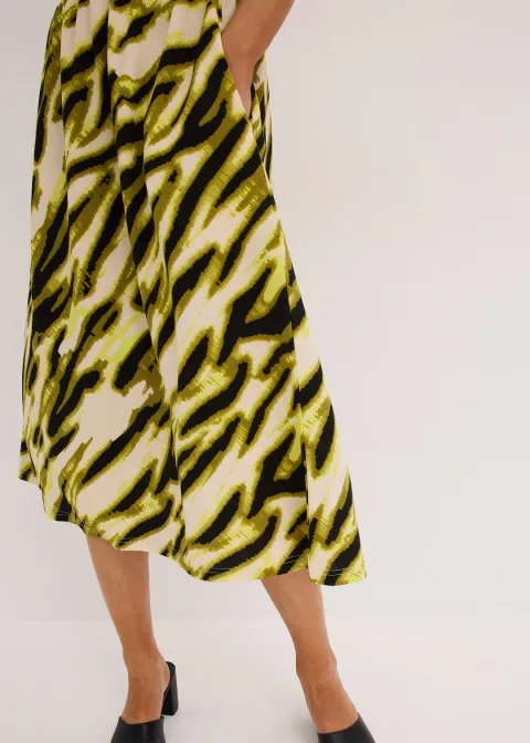 Robe en jersey à taille smockée