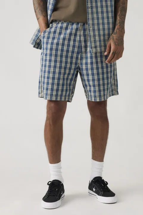 Levi's Short Taille Élastique Work - Homme - Bleu / Summer Check Short - XL