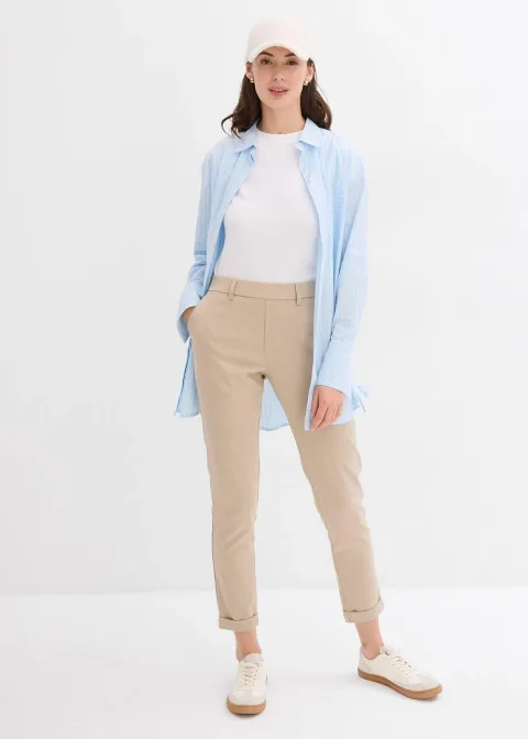Pantalon chino en viscose mélangée
