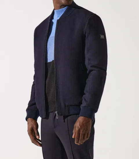 IZAC - Blouson en laine teddy marine MOSCOU