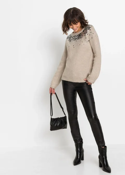Pull à sequins multicolores