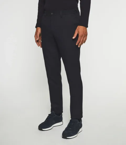 IZAC - Pantalon chino taille élastique marine VAMBO