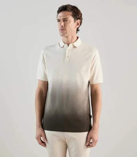 IZAC - Polo à manches courtes tie and dye taupe