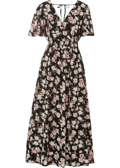 Robe longue à imprimé floral