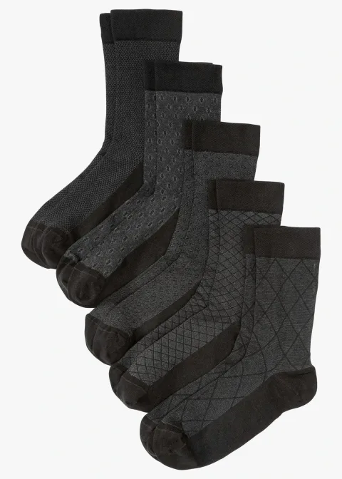 Lot de 5 paires de chaussettes à bord non comprimant
