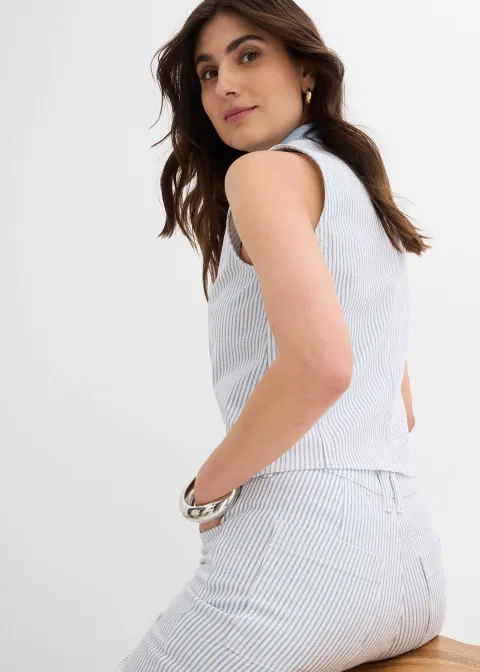 Jean large taille haute, cropped