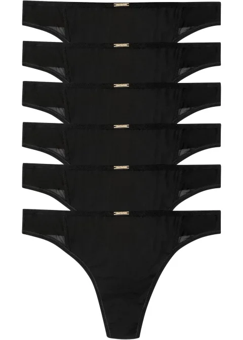Lot de 6 strings en microfibre Feel Comfort