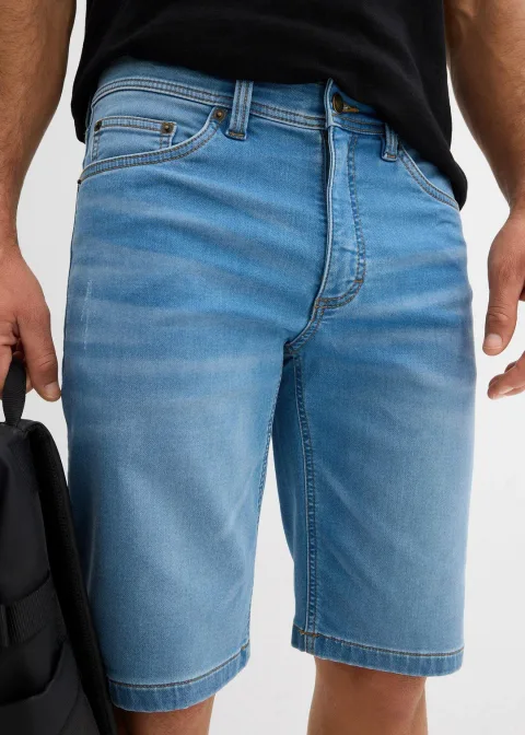 Lot de 2 bermudas en molleton effet jean, slim