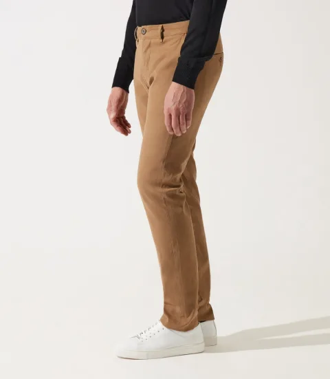 IZAC - Pantalon chino camel VILERET