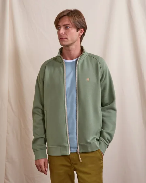 Sweat zippé taupe - HORTE