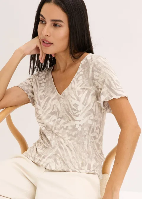 T-shirt à base élastiquée