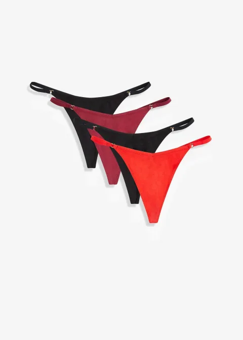 Lot de 4 strings coton en V